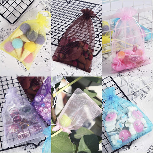 Bouraw 120Pcs Organza Bags 4x6 Inches with Drawstring, Jewelry Pouches Wedding Party Christmas Favor Gift Bags (Mixed Color)...