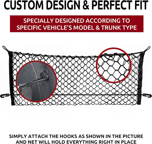 Trunknets Inc Envelope Style Trunk Cargo Net for Hyundai Tucson 2015 2016 2017 2018 2019 2020 2021 New...