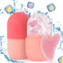 Ice Roller for Face Women, Silicone Facial Ice Roller and Gua Sha Set, Massage Cube and Face Ice Mold for Brighten Lubricate Shrink Pores (Pink)...