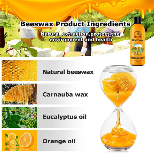CARGEN Beeswax Furniture Wood Polish - Wood Seasoning Beeswax Oil for Wood Natural Wood Polish and Conditioner Restore A Finish 300ML Christmas Gi...