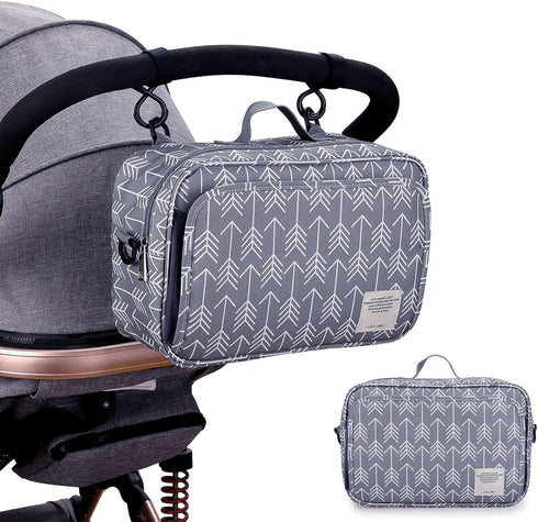 Baby Diaper Tote Bag?Portable Large Capacity Multi Pocket Design Portable Convenient Stroller Side Storage Bag for Short Trips...