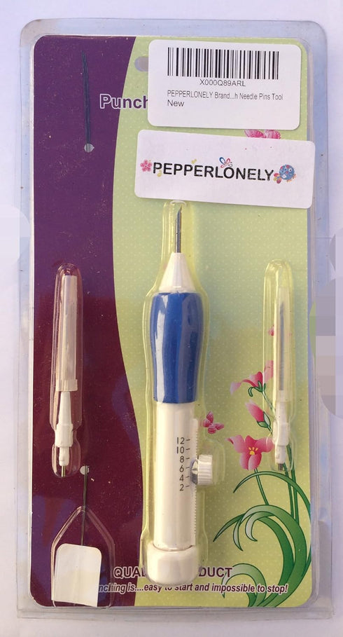 PEPPERLONELY Brand 1 Set Blue ABS Three Sized Embroidery Stiching Punch Needle Pins Tool......