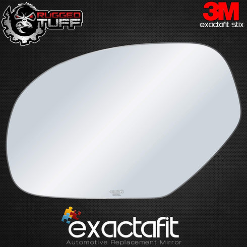 exactafit 8712L Driver Side Mirror Glass Replacement Repair Compatible With Chevy Avalanche Silverado Suburban Tahoe, GMC Sierra, Cadillac Escalad...