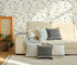16.1"x78.7" White and Green Peel and Stick Wallpaper Boho Floral Contact Paper Removable Wallpaper Self-Adhesive Wallpaper Decorative Wall Cabinet...