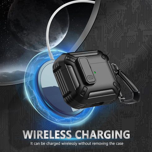 AirPods 3rd Generation Case with Cleaner kit?Carbon Fiber Full Body Shockproof Hard Shell Protection Design Case for Apple Airpods 3 Gen Charging ...