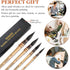 Professional Watercolor Paint Brushes, Round Squirrel Hair Paint Brush Set for Art Painting, Gouache, Fine Detailing, Acrylic, Gouache, Oil (4 Bru...