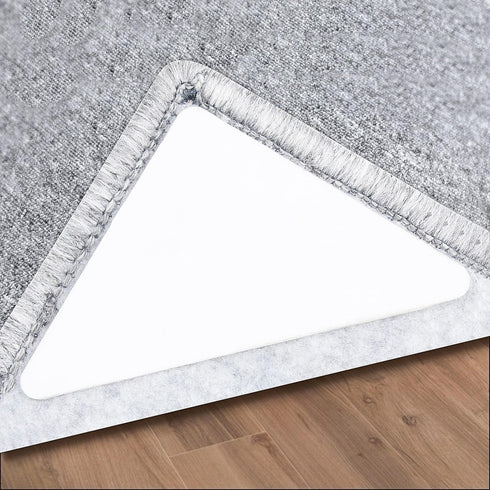 12Pcs Rug Tape, Dual Sided Washable Removable Prevent Curling Corner Carpet Holder, Keep Rug in Place Non Slip Adhesive Rug Stickers,Hardwood Floo...