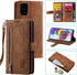 EYZUTAK Wallet Phone Case for Samsung Galaxy A51(4G), Retro Matte 9 Card Holder Slots Zipper Pocket Case PU Leather Magnetic Closure Kickstand wit...