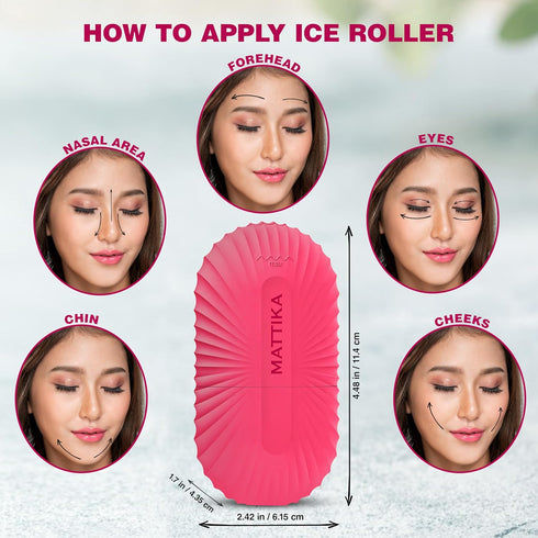 Ice Roller for Face and Eye Glow Naturally and Skincare, Ice Face Roller, Facial Cube, Gua Sha Face Massage, Silicone Ice Mold for Beauty and Skin...