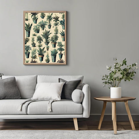 Posterizer 1 pcs-plants and pots-minimalist cute poster 3-Floral & Botanical Art-GIft for Men Women Teens-Living Room Bedroom Decor- unframed wall...