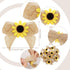 Syhood 12 Pieces Sunflower Burlap Bow 3 Inch Summer Artificial Handmade Wreath Bow Fall Natural Sunflower Decor for Crafts Summer Fall Christmas T...
