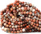 60PCS 6mm Natural Light Brecciated Jasper Round Loose Beads for Jewelry Making DIY Bracelet Necklace Materials 1 Strand 15"...