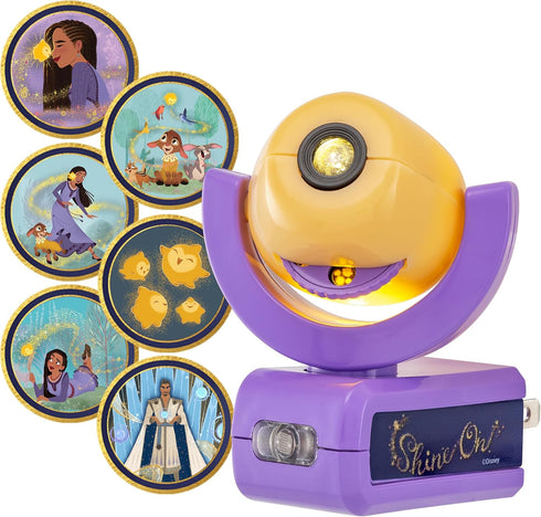 Projectables Disney Wish LED Night Light Plug-in Dusk-to-Dawn Projector Ideal for Kids Girls Boys Nursery Playroom Bathroom Bedroom 80089......