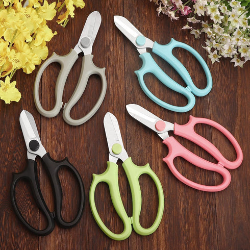 Gardening Scissor White Sharp Blade Alloy Steel Garden Shears for Cutting Flowers Trimming Plants of Yard Florist Rose Herb Hedge and Fruits Picki...