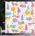 Ambesonne Cat Shower Curtain, Colorful Cats Jumping Playing Sitting Relaxing Feline Joyful Modern Line Art, Cloth Fabric Bathroom Decor Set with H...
