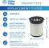 Fette Filter - FSV001 Hepa Filter Replacement Compatible with Fabuletta FSV001 FSV101 Girnoor G165 G160 Afoddon A300 Vacuum, Made of Premium Hepa ...