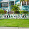 Hello Summer Tropical Large Outdoor Banner 120 x 20 Inch, Hawaii Monstera Palm Leaves Decorative Fence Yard Garden Sign Frangipani Backdrop Home I...