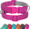 Didog Reflective Dog Collar with Buckle, Adjustable Soft Neoprene Padded Nylon Pet Collars for Small Medium Large Dogs, Hot Pink, M...