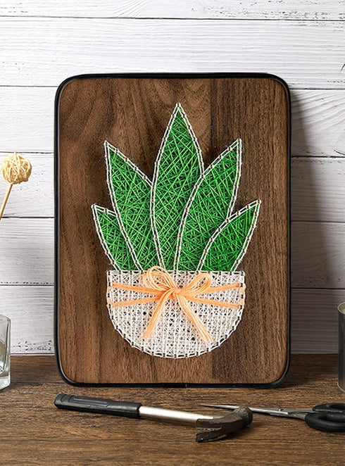 BAZIMA DIY String Art Kit for Beginner,DIY Aloe Potted Craft Kit,Unique Gift,Craft Kit for Holidays...