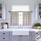 Clean Window Twill Stripe Allergy/Pet Friendly Anti-Dust Sheer Cafe Curtain, 52" x 36", Mocha/Linen...