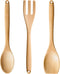 IKEA RÖRT Kitchen Tool Set of 3. Round Spoon, Square Spoon and Fork. Beach Wood...