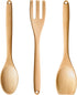 IKEA RÖRT Kitchen Tool Set of 3. Round Spoon, Square Spoon and Fork. Beach Wood...
