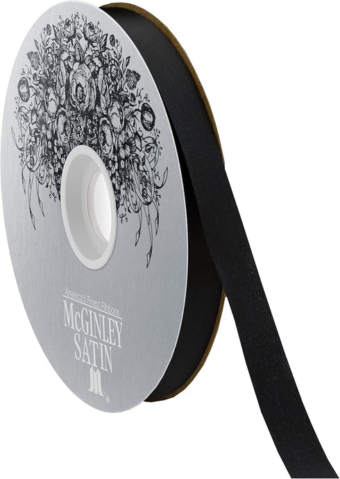 McGinley Mills 9/16" W Acetate Satin Ribbon, Black, 100 Yard Spool...