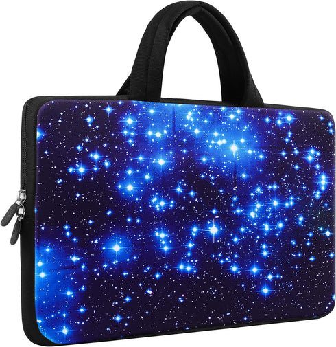 iColor Starry Ultra-Portable Neoprene Carrying Protective Case Sleeve Briefcase Pouch Bag Tote with Handle Fits 11.6 12 12.1 12.2 Inch Netbook/Lap...