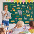 Fulmoon 34 Pcs Jungle Animals Bulletin Board Decorations Set Back to School Classroom Wild Safari Animal Cutout Wild About Jesus Christian Bible W...