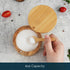 KITCHENDAO Bamboo Salt Cellar Bowl Box Container with Built-in Spoon, Elegant Kitchen Salt Dish Holder Saver Jar with Swivel Magnetic Lid to Stora...