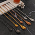 AnSaw 12-Inch Leaf Handle Bar Spoon,2-Pieces Long Handle Cocktail Mixing Stirrers,Stainless Steel,Gold...