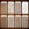 8pcs Painting Stencils for Crafts, Reusable Texture Stencils for Painting Mixed Media Stencils Leopard Brick Print Layering Stencils for DIY Craft...