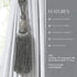 Elrene Home Fashions Julia Rhinestone Tassel Curtain Tieback, 26", Grey...