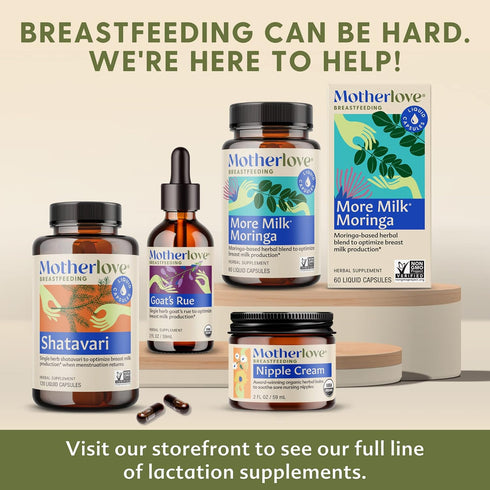 Motherlove Goat’s Rue (60 liquid caps) Lactation Supplement for Breast Tissue Development & Supporting Breast Milk Supply —Non-GMO, Organic Herbs,...