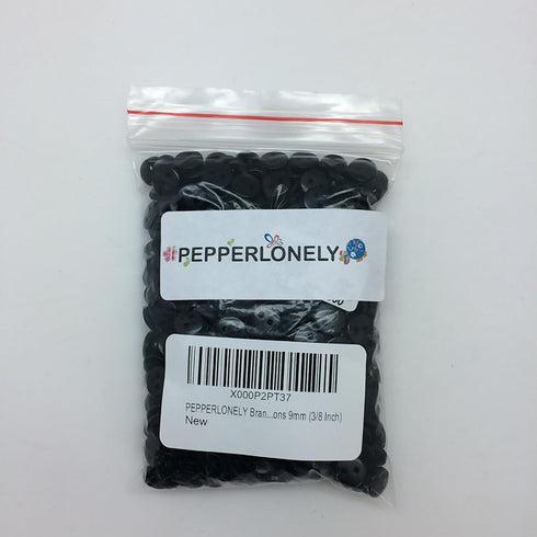 PEPPERLONELY Brand 500PC Black Resin 2 Holes Scrapbooking Sewing Buttons 9mm (3/8 Inch)...