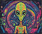 Posterizer 1 pcs- psychedelic funky hippie colorful sci fi alien 1-Abstract & Modern Art-Fantasy & Fiction Art- Living Room Bedroom Decor- unframe...