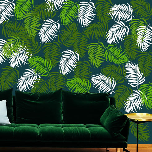 5 Pieces 12 x 16 Inch Large Leaf Stencils for Painting on Walls, Reusable Palm Leaf Stencils, Tropical Jungle Leaf Stencils Fern Leaf Stencils for...