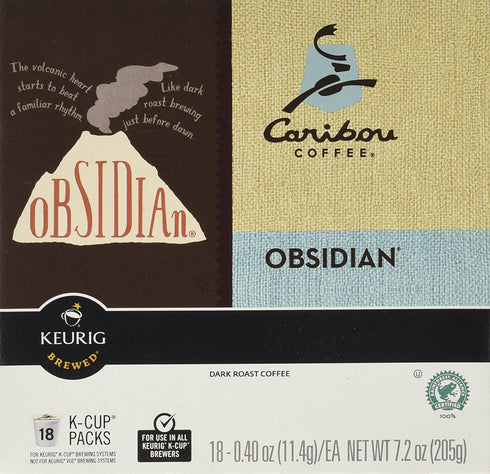 Keurig Green Mountain Caribou Coffee Obsidian Box of 18 K Cups...