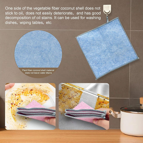 2024 New Multipurpose Wire Dishwashing Rags for Wet and Dry, Dual-Sided Structure, Non Scratch Wire Dish Cloth, Multipurpose Wire Miracle Cleaning...