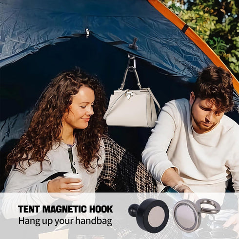 Magnetic Hooks for Canopy, Magnet Clip Hanger with Carabiner for Camping, Heavy Duty Earth Magnets, Cruise Hanging, Multifunctional Tent Canopy, S...
