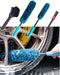 PRO Choice 4 Pack Long Handle Wheel Brush Kit for Cleaning Wheel and Tire- 2X Soft Wheel Cleaning Brush, Detailing Brush and Stiff Tire Brush...