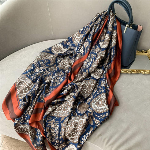 Fashion Scarves Scarf Silk Feeling Scarves Long Lightweight Sunscreen Shawls for Women...