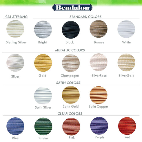 Beadalon 7 Strand Stainless Steel Bead Stringing Wire, 0.024 in / 0.61 mm, Bright, 300 ft / 91 m...