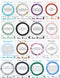 16PCS Natural Crystal Bracelets for Women Men - 8mm Semi-Precious Gemstone Beaded Bracelets, Round Gemstones Stretch Bracelet, Yoga Bracelets Jewe...