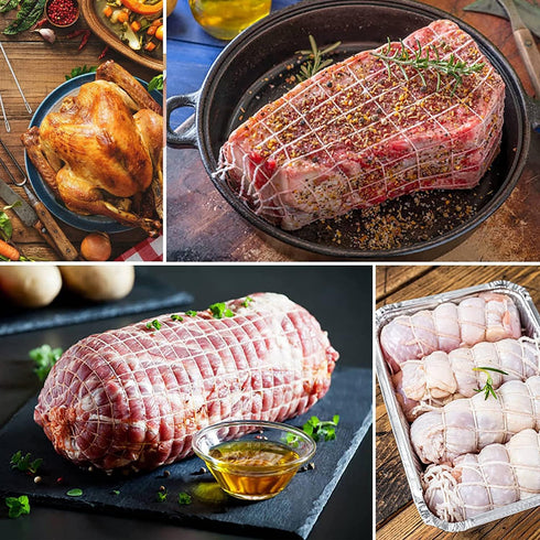 XKDOUS 476ft Butchers Cooking Twine, 100% Cotton Kitchen Twine String, 2mm Cotton Twine for Roasting, Trussing Poultry, Baking & Crafting...