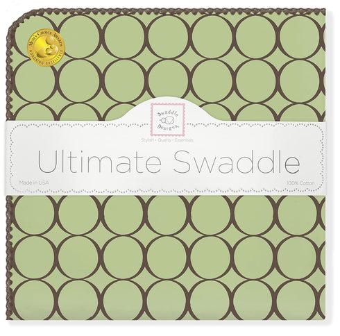 SwaddleDesigns Large Receiving Blanket, Ultimate Swaddle for Baby Boys, Girls, Softest US Cotton Flannel, Best Shower Gift, MADE in USA, Brown Mod...