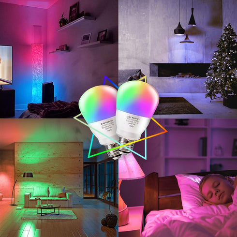 chiphy Color Changing Light Bulb with Remote, 7 Color Changing Led Light Bulb, 9W (60W Equivalent), A19 Base, 2500K-6500K, Adjustable Color Temper...