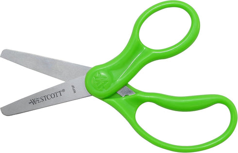 Westcott 16454 Right- and Left-Handed Scissors, Kids' Scissors, Back to School, Classroom Supplies, Ages 4-8, 5-Inch Blunt Tip, Assorted, 6 Pack...