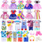 30 PCS Mini 6 Inch Doll Clothes and Accessories Include 4 Tops, 4 Pants for Boy Dolls, 5 Dresses , 2 Swimsuit and 2 Shoes, 10 Outfits Hangers Pock...