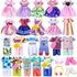 30 PCS Mini 6 Inch Doll Clothes and Accessories Include 4 Tops, 4 Pants for Boy Dolls, 5 Dresses , 2 Swimsuit and 2 Shoes, 10 Outfits Hangers Pock...